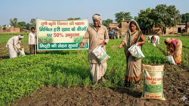Green manure farming soil health Uttar Pradesh agriculture scheme